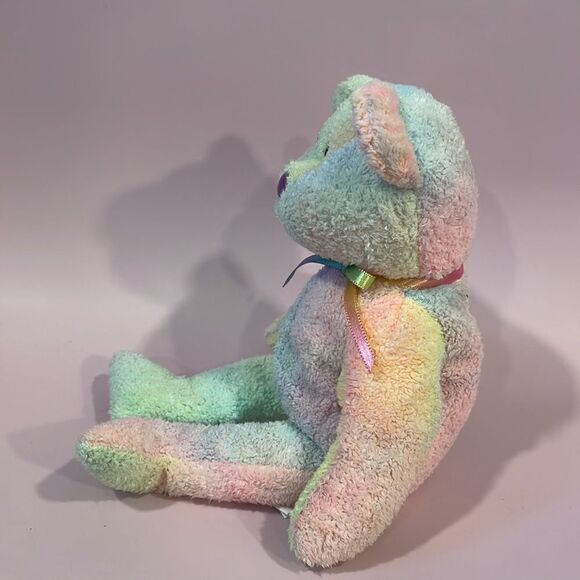 1999 Original Ty Beanie Baby Groovy the Pastel Multi-Coloured Bear EUC 9” tall - Picture 2 of 7